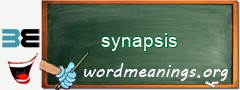 WordMeaning blackboard for synapsis